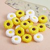 20Pcs 2 Styles Daisy Flower Silicone Focal Beads JX649A-3