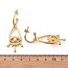 304 Stainless Steel Shell Pearl Dangle Stud Earrings for Women EJEW-U051-06G-5