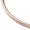 Ion Plating(IP) 304 Stainless Steel Simple Plain Bangle for Women BJEW-F461-01B-RG-3