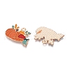 Thanksgiving Day Theme Alloy Enamel Pendants X1-ENAM-T020-35E-2