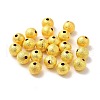 8mm Golden Color Brass Round Spacer Textured Beads X-EC225-G-3