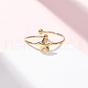 304 Stainless Steel Open Cuff Ring for Women RJEW-A071-01C-G-2