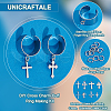 Unicraftale DIY Cross Charm Cuff Ring Making Kit DIY-UN0004-62-5