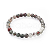 Natural Bloodstone Stretch Bracelets BJEW-JB04557-02-1