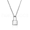 Stylish Stainless Steel Padlock Pendant Necklace for Women's Daily Wear JX6523-2-1