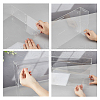 2-Tier Transparent Acrylic Minifigures Display Case ODIS-WH0061-50B-3