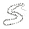 Rack Plating Brass Link Chain Necklaces for Women NJEW-K382-10P-1