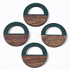 Resin & Walnut Wood Pendants RESI-T035-15B-1