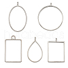 Alloy Open Back Bezel Big Pendants PALLOY-TA0001-26P-1