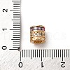 Brass Micro Pave Cubic Zirconia Beads KK-D378-22G-3