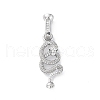 Brass Micro Pave Cubic Zirconia Fold Over Clasps KK-D360-13P-1