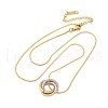 304 Stainless Steel Triple Circles Pendant Necklaces for Women NJEW-Z044-14M-4