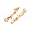 Brass Micro Pave Clear Cubic Zirconia Pendants KK-Z112-27G-2
