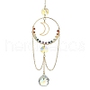 7 Chakra Gemstone Ring Pendant Decoration HJEW-TA00079-1