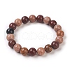 Natural Fancy Jasper Beaded Stretch Bracelets BJEW-G606-01-2