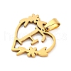 Ion Plating(IP) 201 Stainless Steel Pendants STAS-N103-183G-F-2