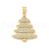 Brass Micro Pave Cubic Zirconia Pendants KK-U044-02G-02-1