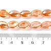 Electroplate Glass Beads Strands EGLA-B005-01A-PL01-4