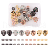 Kissitty Brass Micro Pave Cubic Zirconia Beads ZIRC-KS0001-02-4
