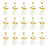 Angel Shell & Acrylic Pendant Decorations HJEW-TA00199-1