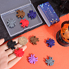 SUNNYCLUE 12Pcs 6 Styles Spider Food Grade Eco-Friendly Silicone Focal Beads SIL-SC0002-07-3