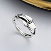 Zipper Lock 925 Sterling Silver Adjustable Finger Rings for Women FS-WG0937D-01-1