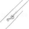 Brass Cable Chain Necklaces NJEW-U008-07P-2