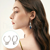 Unicraftale 12Pairs Brass & Resin Clip-on Earring Findings FIND-UN0002-42-6