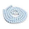 Painted Glass Bead Strands X-DGLA-S071-8mm-B15-4