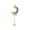 Brass Micro Pave Cubic Zirconia Pendants KK-K401-29G-01-1