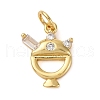 Brass Micro Pave Cubic Zirconia Dessert Charms KK-P308-63G-1