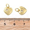 Brass Micro Pave Cubic Zirconia Pendants KK-C092-24E-G-3