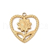 304 Stainless Steel Pendants STAS-S175-43K-G-1