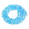 Transparent Electroplate Glass Beads Strands GLAA-Q099-A01-04-2
