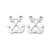 Non-Tarnish 316 Surgical Stainless Steel Charms STAS-Q314-22P-1