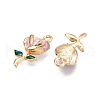 Rack Plating Alloy Enamel Pendants ENAM-N056-418-3
