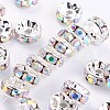 Brass Grade A Rhinestone Spacer Beads RSB038NF-02-1
