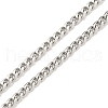 201 Stainless Steel Curb Chain Necklaces for Men NJEW-Q336-08B-P-4