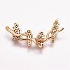 Brass Micro Pave Cubic Zirconia Pendants ZIRC-E117-05G-2