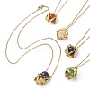 Mixed Round Natural Gemstone Pendant Necklaces NJEW-JN04548-01-1