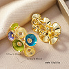 Alloy Enamel Stud Earrings UQ1707-3-2