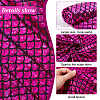 Sparkly Hologram Spandex Mermaid Printed Fish Scale Fabric AJEW-WH0314-30A-3