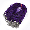 Waxed Cord and Organza Ribbon Necklace Making NCOR-T002-193-1