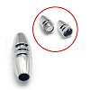 Tarnish Resistant 304 Stainless Steel Magnetic Clasps with Glue-in Ends STAS-E006-63-1