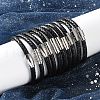 Mixed Braided Leather Cord Bracelets BJEW-I199-M-1