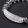 Natural Quartz Crystal Beads Charm Bracelets BJEW-K164-B01-3