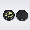 Natural Black Gemstone Cabochons G-T122-37K-2