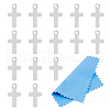 DICOSMETIC 15Pcs 925 Sterling Silver Cross Chain Extender Drops STER-DC0001-56-1