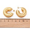 C-Shaped 304 Stainless Steel Stud Earrings for Women EJEW-A125-03G-5