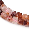 Natural Red Hematoid Quartz/Ferruginous Quartz  Beads Strands G-H078-C44-6mm-4